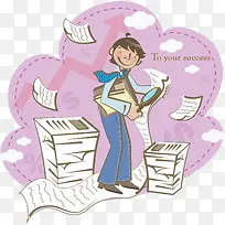 矢量商务男人手绘素材-空若网 矢量商务男人手绘素材-空若网