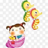 可爱海马海螺车-空若网 可爱海马海螺车-空若网