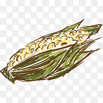 手绘线条玉米-空若网 手绘线条玉米-空若网