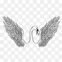 素描天鹅图案-空若网 素描天鹅图案-空若网