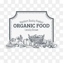 黑白卡通手绘果蔬背景-空若网 黑白卡通手绘果蔬背景-空若网