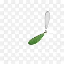 绿色创意感叹号倒影-空若网 绿色创意感叹号倒影-空若网