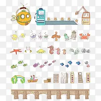 漫画儿童海报装饰图案-空若网 漫画儿童海报装饰图案-空若网