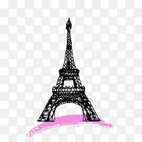 手绘巴黎铁塔-空若网 手绘巴黎铁塔-空若网