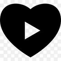 心的播放按钮图标-空若网 心的播放按钮图标-空若网