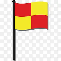 矢量图红黄色飘旗-空若网 矢量图红黄色飘旗-空若网