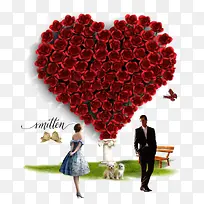 创意玫瑰爱心-空若网 创意玫瑰爱心-空若网