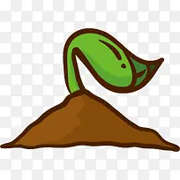 咖啡色春季草苗泥土-空若网 咖啡色春季草苗泥土-空若网