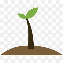 咖啡色春季泥土草苗-空若网 咖啡色春季泥土草苗-空若网