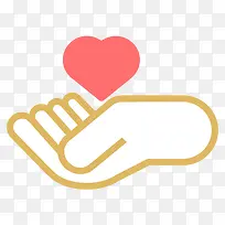 手持爱心线稿矢量图素材-空若网 手持爱心线稿矢量图素材-空若网