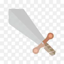 矢量扁平一把剑素材-空若网 矢量扁平一把剑素材-空若网