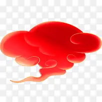 红色云朵创意造型-空若网 红色云朵创意造型-空若网