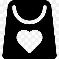 礼品袋心图标-空若网 礼品袋心图标-空若网