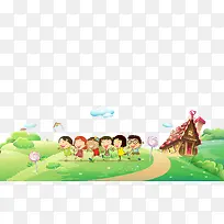 卡通儿童春游-空若网 卡通儿童春游-空若网