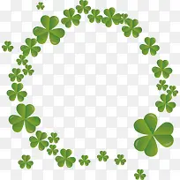 矢量幸运草花边-空若网 矢量幸运草花边-空若网