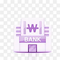 手绘卡通紫色银行图标-空若网 手绘卡通紫色银行图标-空若网