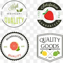 矢量手绘水果标签-空若网 矢量手绘水果标签-空若网
