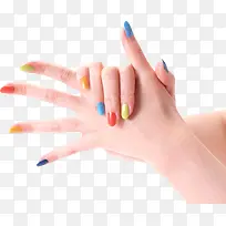 彩色撞色指甲油手势-空若网 彩色撞色指甲油手势-空若网