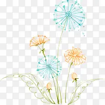 卡通手绘梦幻水彩花-空若网 卡通手绘梦幻水彩花-空若网