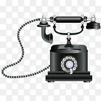 黑色老式电话-空若网 黑色老式电话-空若网