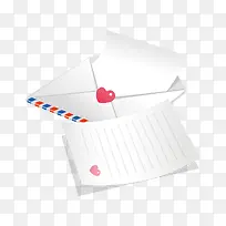 白色心形信纸信封-空若网 白色心形信纸信封-空若网