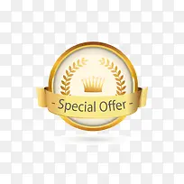 金色圆形特价标签矢量素材-空若网 金色圆形特价标签矢量素材-空若网