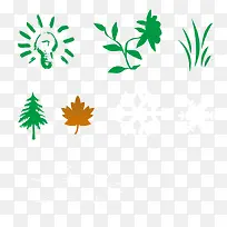 雪花、小草、植物、灯、树-空若网 雪花、小草、植物、灯、树-空若网