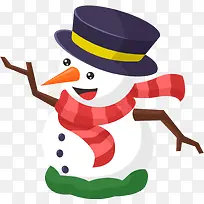 矢量圣诞节的雪人-空若网 矢量圣诞节的雪人-空若网