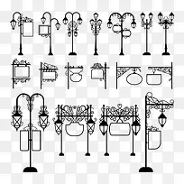 矢量路灯合集-空若网 矢量路灯合集-空若网