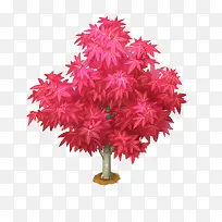 卡通红色树-空若网 卡通红色树-空若网