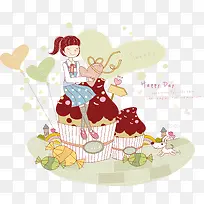 卡通甜点人物-空若网 卡通甜点人物-空若网