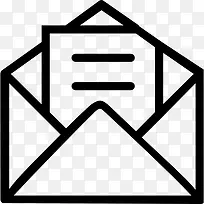 打开信封的信图标-空若网 打开信封的信图标-空若网