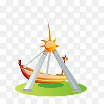 游乐场 海盗船 卡通手绘-空若网 游乐场 海盗船 卡通手绘-空若网