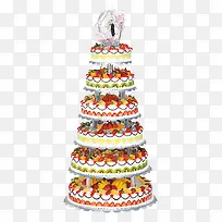 婚礼现场的多层蛋糕-空若网 婚礼现场的多层蛋糕-空若网