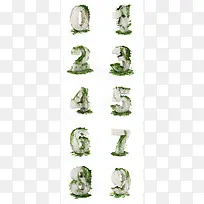 爬满藤蔓的立体数字-空若网 爬满藤蔓的立体数字-空若网