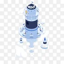 卡通扁平化素材瞭望塔免抠素材-空若网 卡通扁平化素材瞭望塔免抠素材-空若网