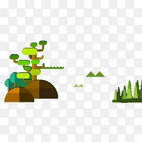 卡通可爱纸片树木-空若网 卡通可爱纸片树木-空若网