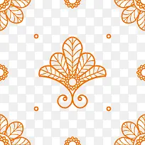 橙色线条花朵-空若网 橙色线条花朵-空若网