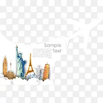 环球旅游海报设计矢量素材-空若网 环球旅游海报设计矢量素材-空若网