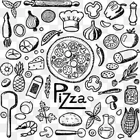 手绘食物线描稿-空若网 手绘食物线描稿-空若网