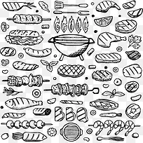 手绘食物线描稿-空若网 手绘食物线描稿-空若网