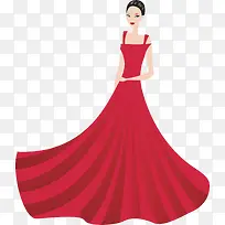 红色礼服美女-空若网 红色礼服美女-空若网
