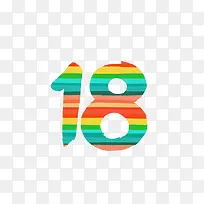 18数字生日素材-空若网 18数字生日素材-空若网