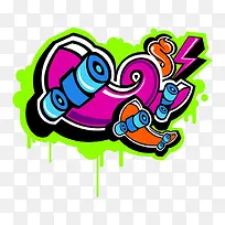 滑板运动插画-空若网 滑板运动插画-空若网