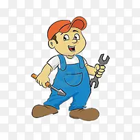 卡通安装工素材-空若网 卡通安装工素材-空若网