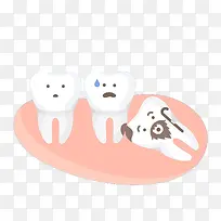 卡通智齿老爷爷阻生插画免抠-空若网 卡通智齿老爷爷阻生插画免抠-空若网