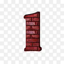 红砖墙字母数字1-空若网 红砖墙字母数字1-空若网