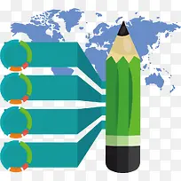 矢量铅笔PPT分类数据-空若网 矢量铅笔PPT分类数据-空若网