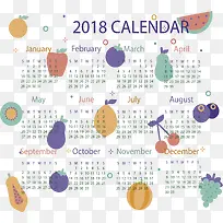 水果花纹新年日历-空若网 水果花纹新年日历-空若网