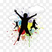 矢量水彩和人物-空若网 矢量水彩和人物-空若网